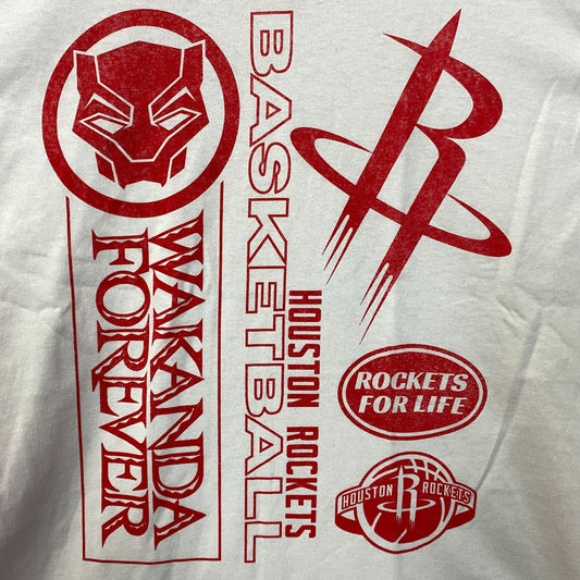 Houston Rockets Fanatics NBA Marvel Wakanda Forever T-Shirt Medium
