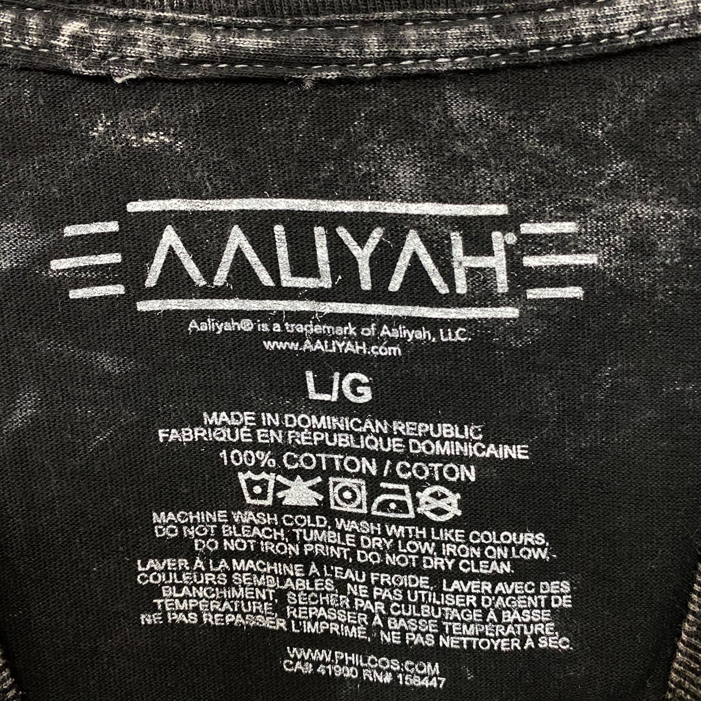 Aaliyah Princess Of RnB mineral Wash Tshirt size Large