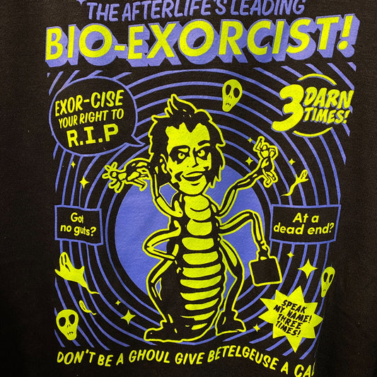 Beetlejuice!Bio- Exorcist Poster hoodie size Medium