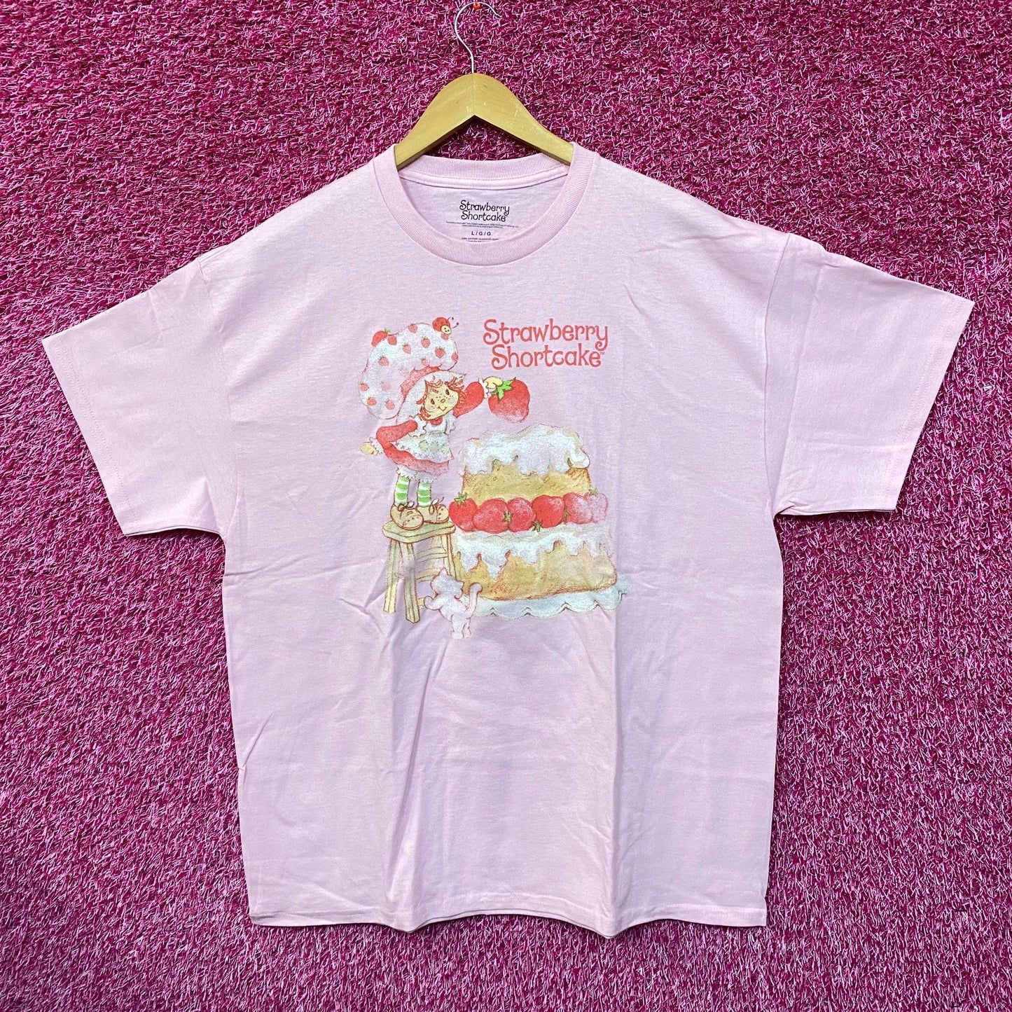 Strawberry Shortcake Custard Giant Pastry Cake Promo Tee L