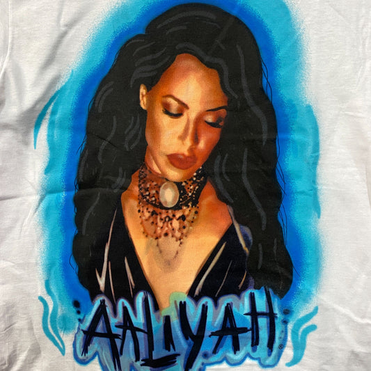 Aaliyah Princess Of RnB Airbrush T-Shirt Small