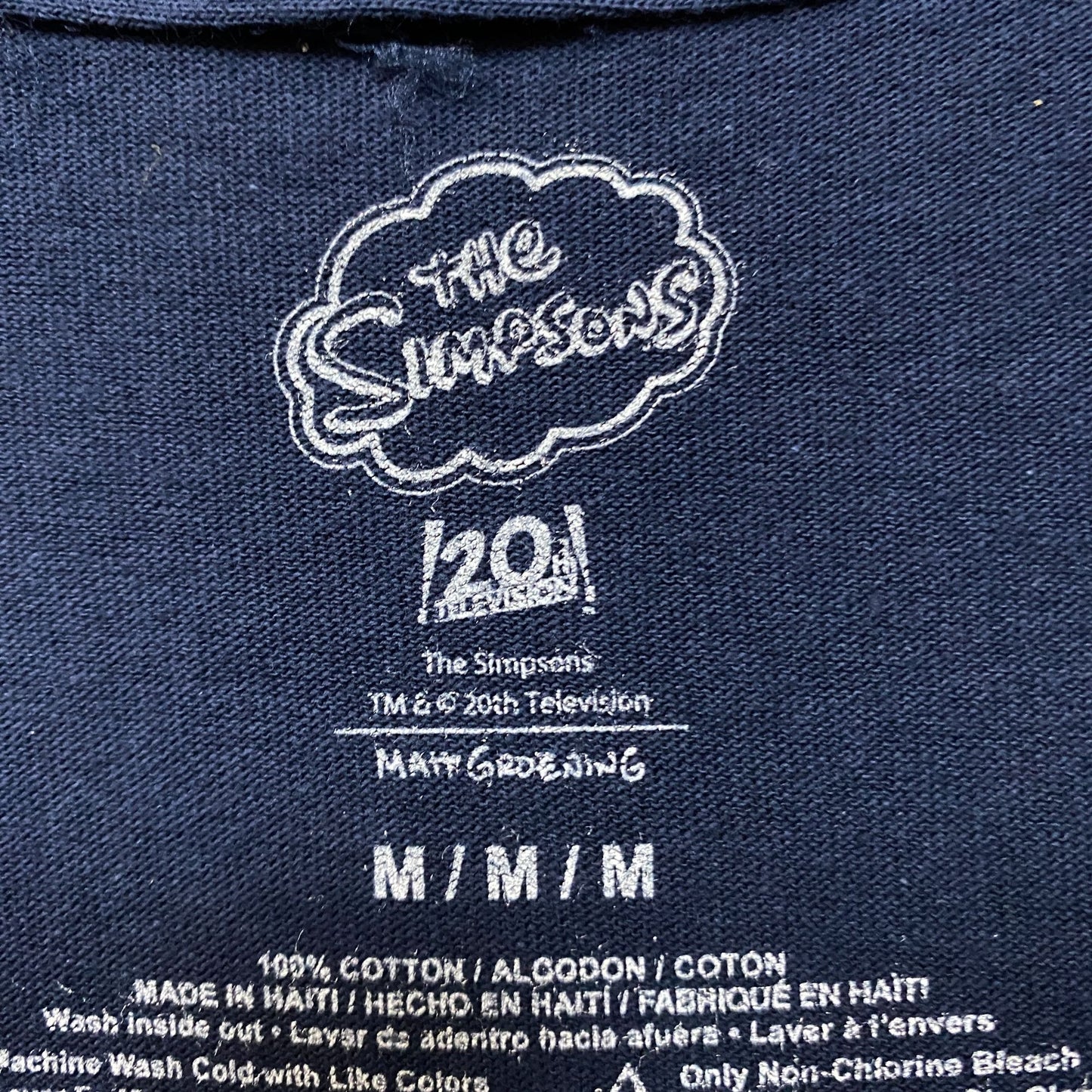 The Simpsons navy Tshirt size medium