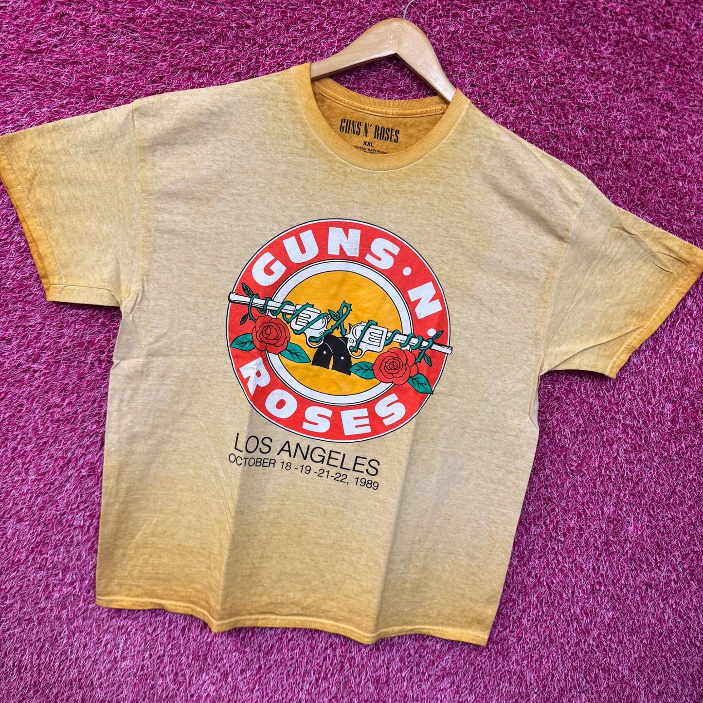 Guns N Roses Los Angeles October 1989 Rock Show Band Tee XXL