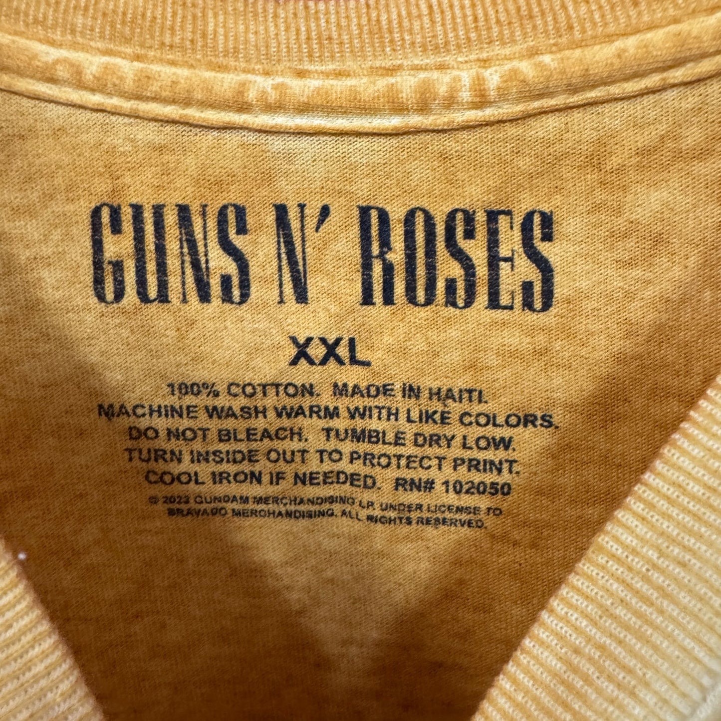 Guns N Roses Los Angeles October 1989 Rock Show Band Tee XXL