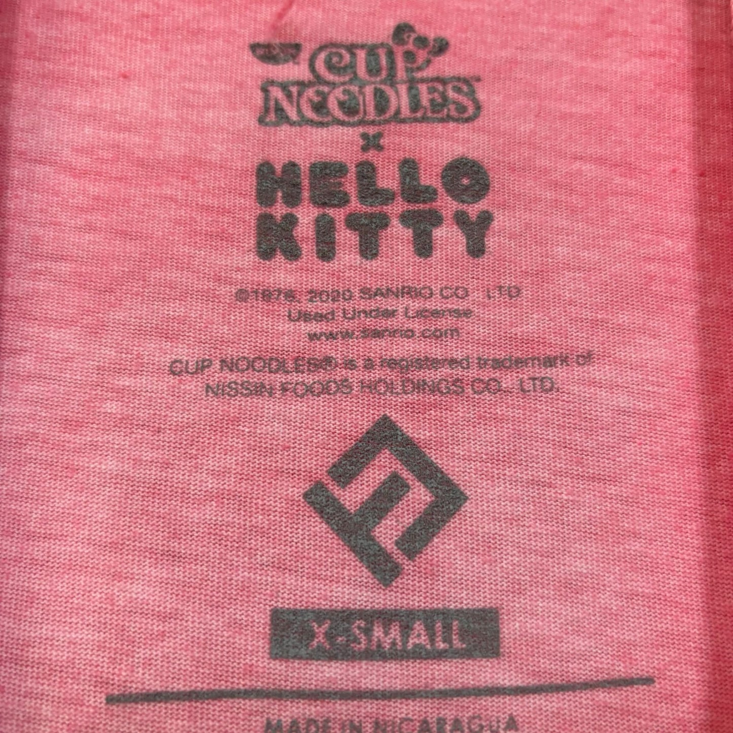 Sanrio Hello Kitty x Nissin Cup Noodles Pink T-Shirt Extra Small