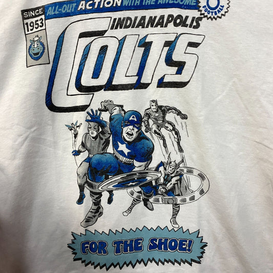 Junk Food X Marvel The Avengers Indianapolis Colts For the Shoe T-Shirt XS