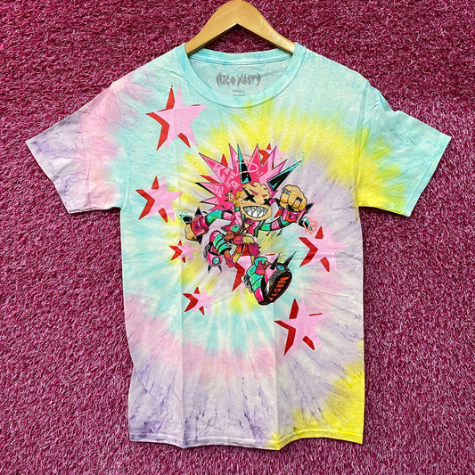 Rap Tees Rico Nasty Time Flies Animated Souncloud Rap Tie Dye size Small
