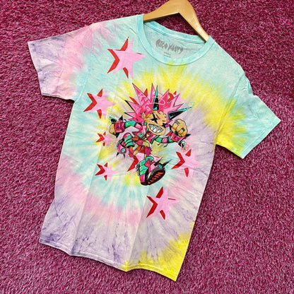 Rap Tees Rico Nasty Time Flies Animated Souncloud Rap Tie Dye size Small