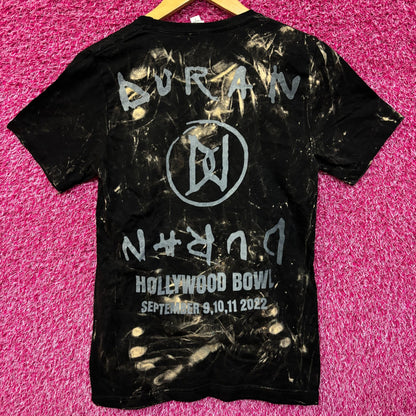 Duran Duran Live From the Hollywood Bowl Rock Bleach Dye Rock Tshirt size Small