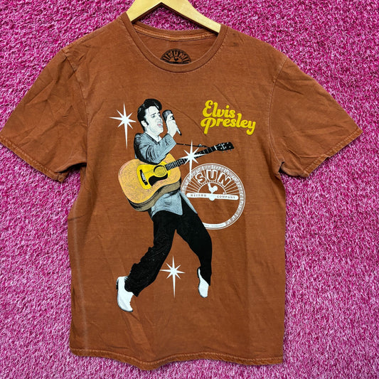 Elvis Presley The King of Rock n Roll Sun Record Company Rock Tee S