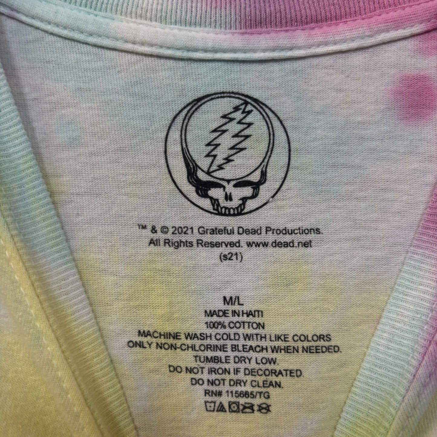 Grateful Dead Dancing Bears Tiedye Tshirt M/L