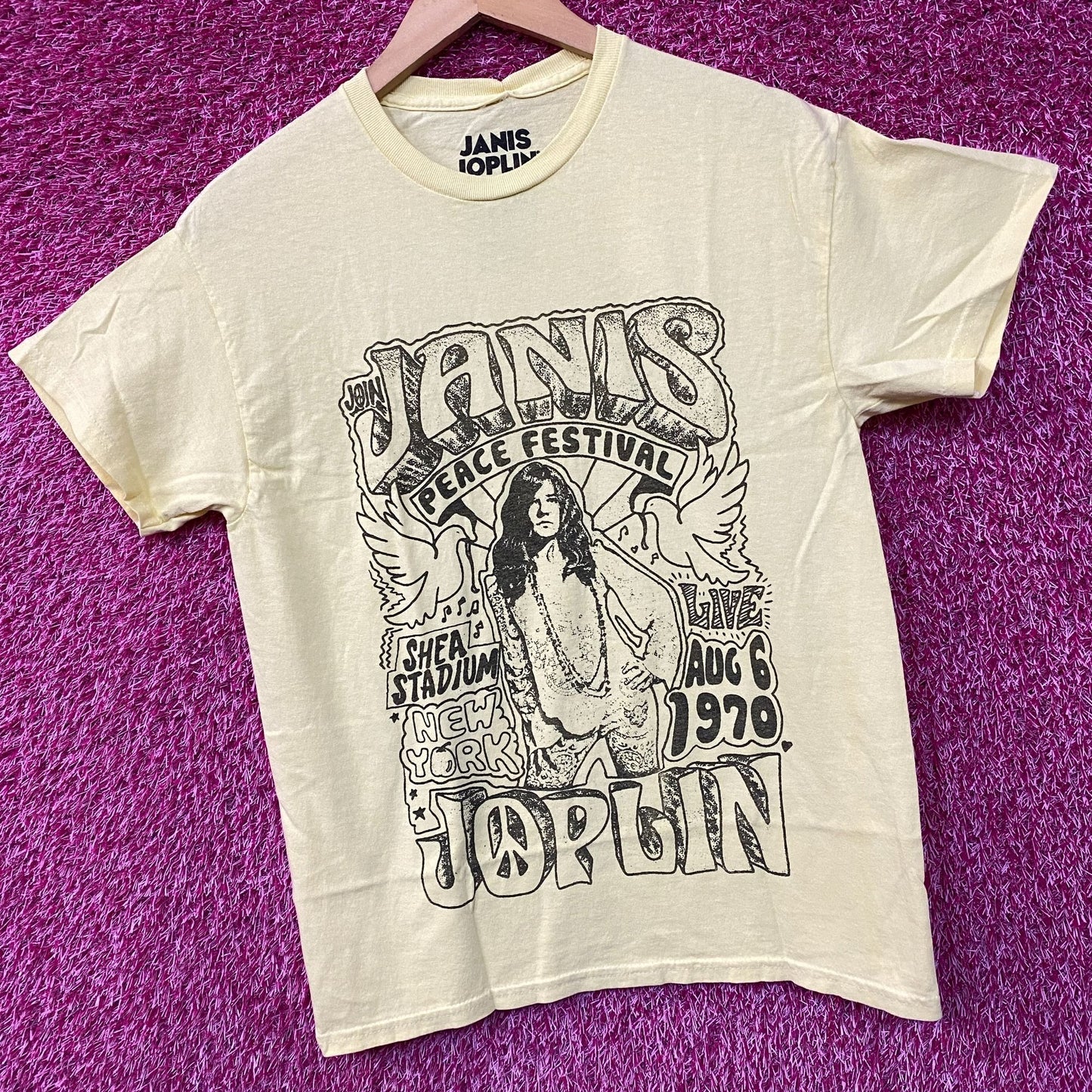 Janis Joplin Peace Festival Shea Stadium '70 T-Shirt Small