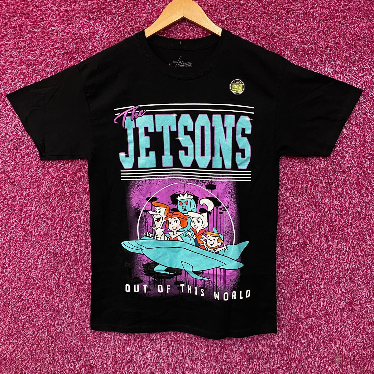 The Jetsons "Out Of This World" Glow In The Dark Graphic T-Shirt Medium