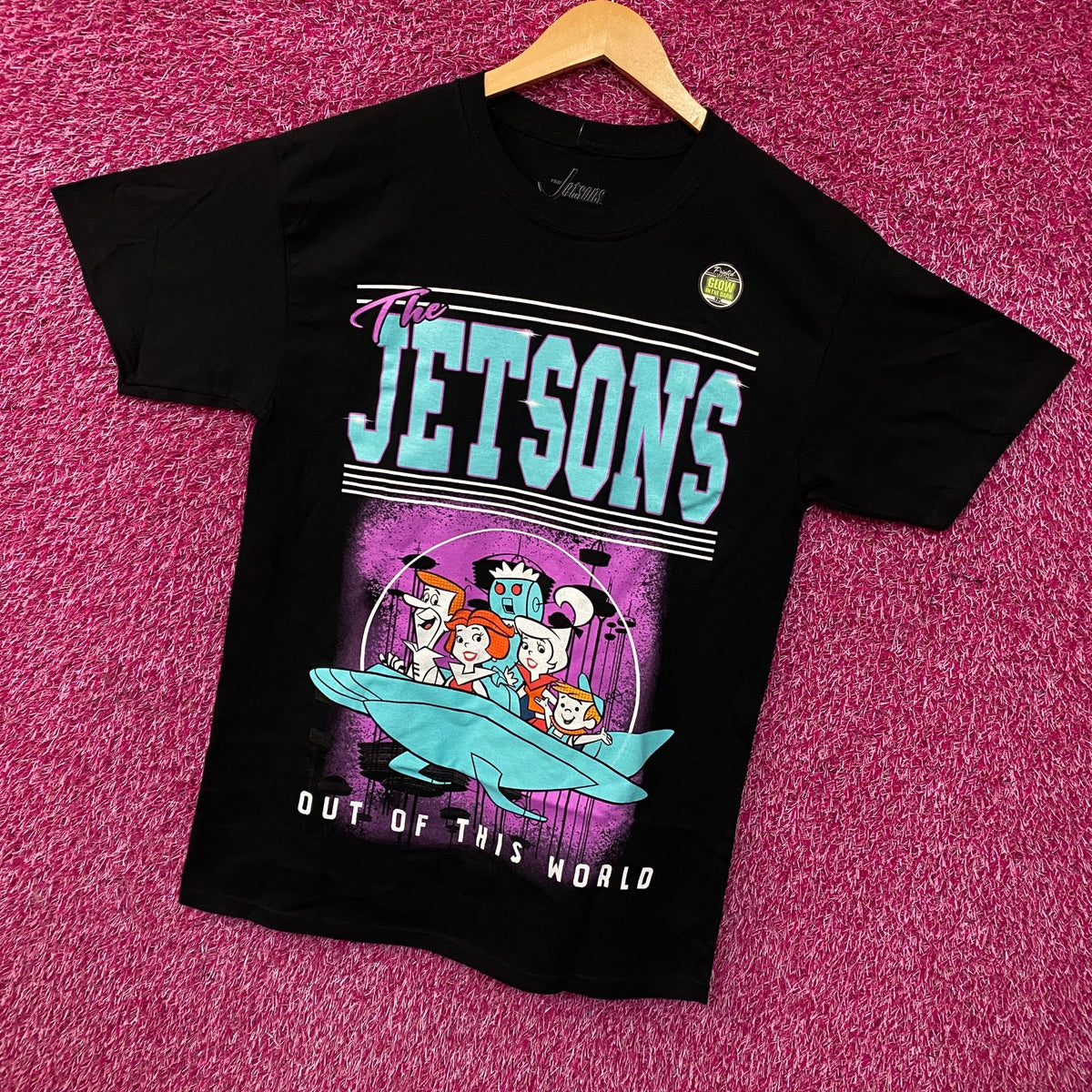 The Jetsons "Out Of This World" Glow In The Dark Graphic T-Shirt Medium