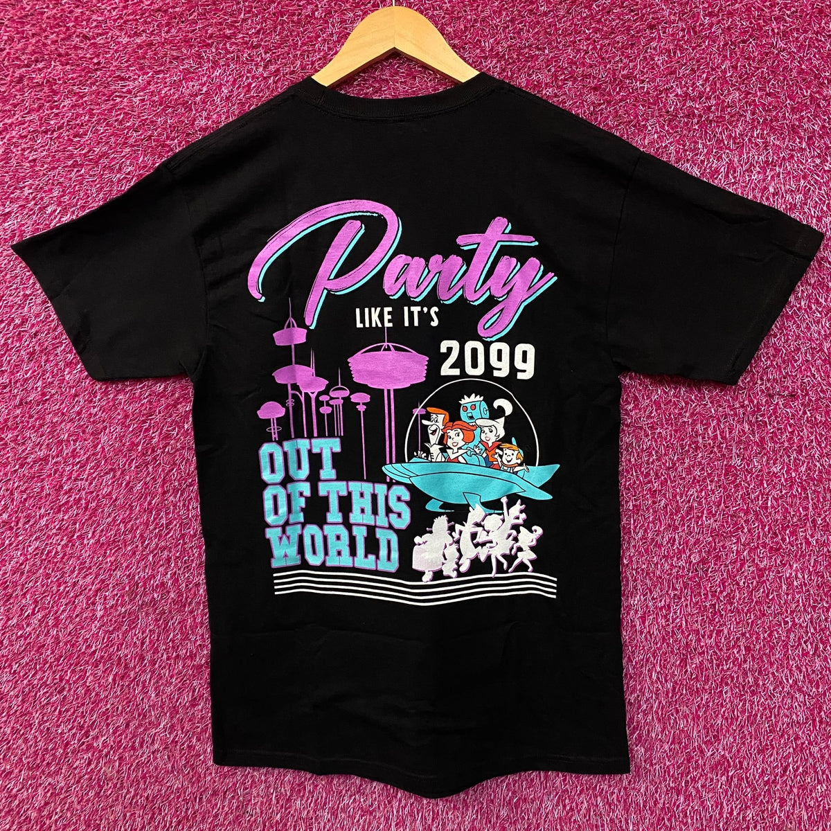 The Jetsons "Out Of This World" Glow In The Dark Graphic T-Shirt Medium