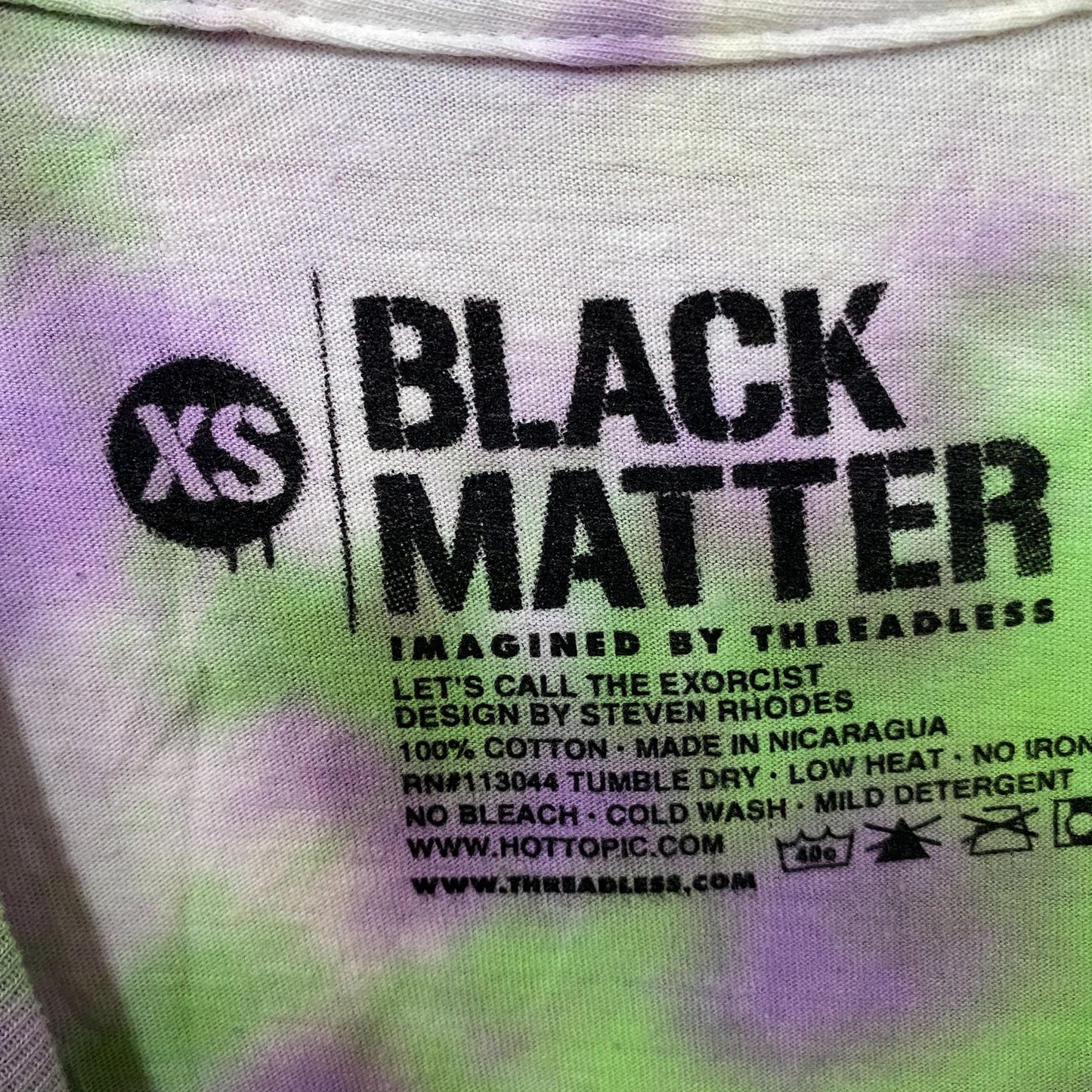 Black Matter Let's Call The Exorcist Tie Dye T-Shirt Extra Small