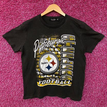 Junk Food Women's Pittsburgh Steelers Brick Vintage Style Tee Small