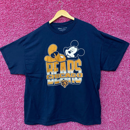 Disney x Junk Food NFL Chicago Bears Mickey Mouse Navy Blue Shirt XL