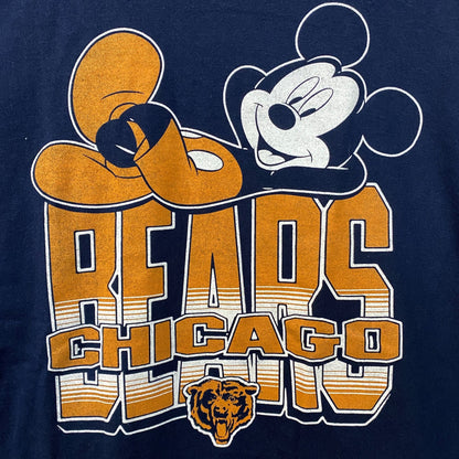 Disney x Junk Food NFL Chicago Bears Mickey Mouse Navy Blue Shirt XL