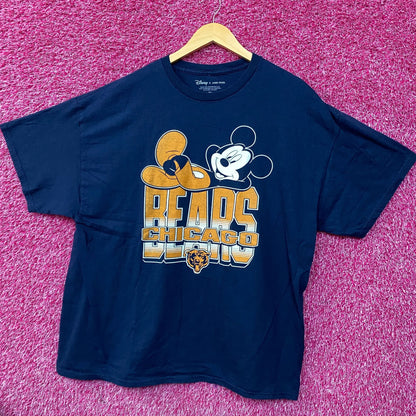 Disney x Junk Food NFL Chicago Bears Mickey Mouse Navy Blue Shirt XL