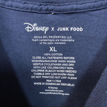 Disney x Junk Food NFL Chicago Bears Mickey Mouse Navy Blue Shirt XL
