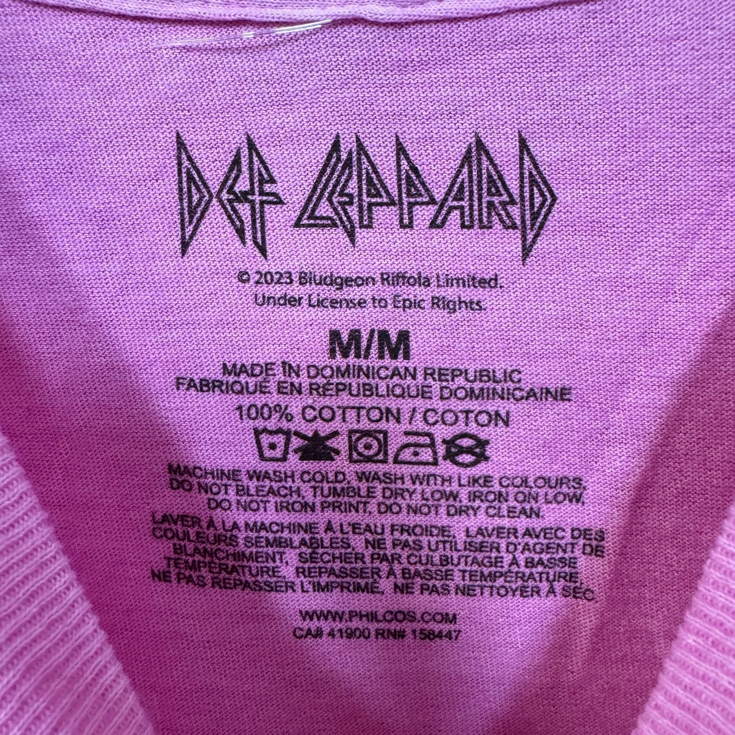 Def Leppard Animal Realistic Leopard Heavy Metal Band Tee M