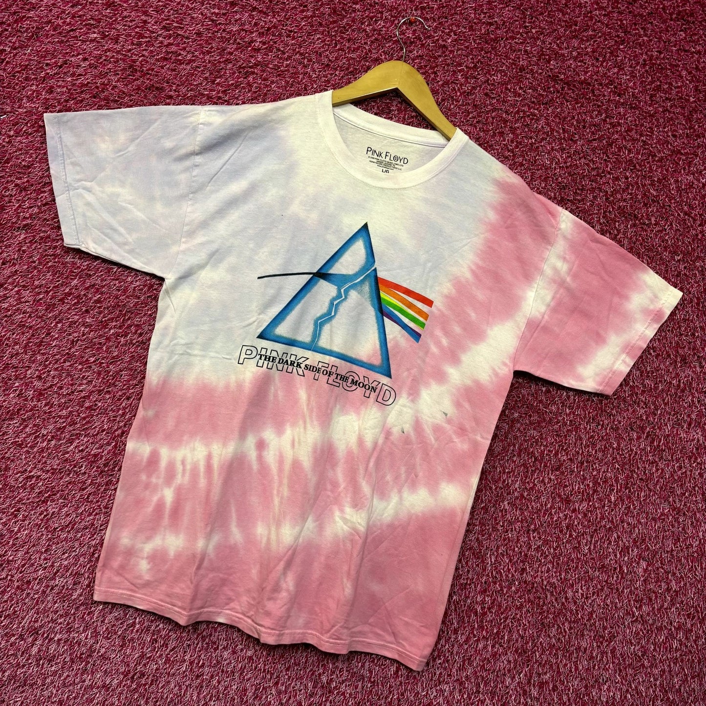 Pink Floyd The Dark Side of The Moon Classic Rock Tie Dye L