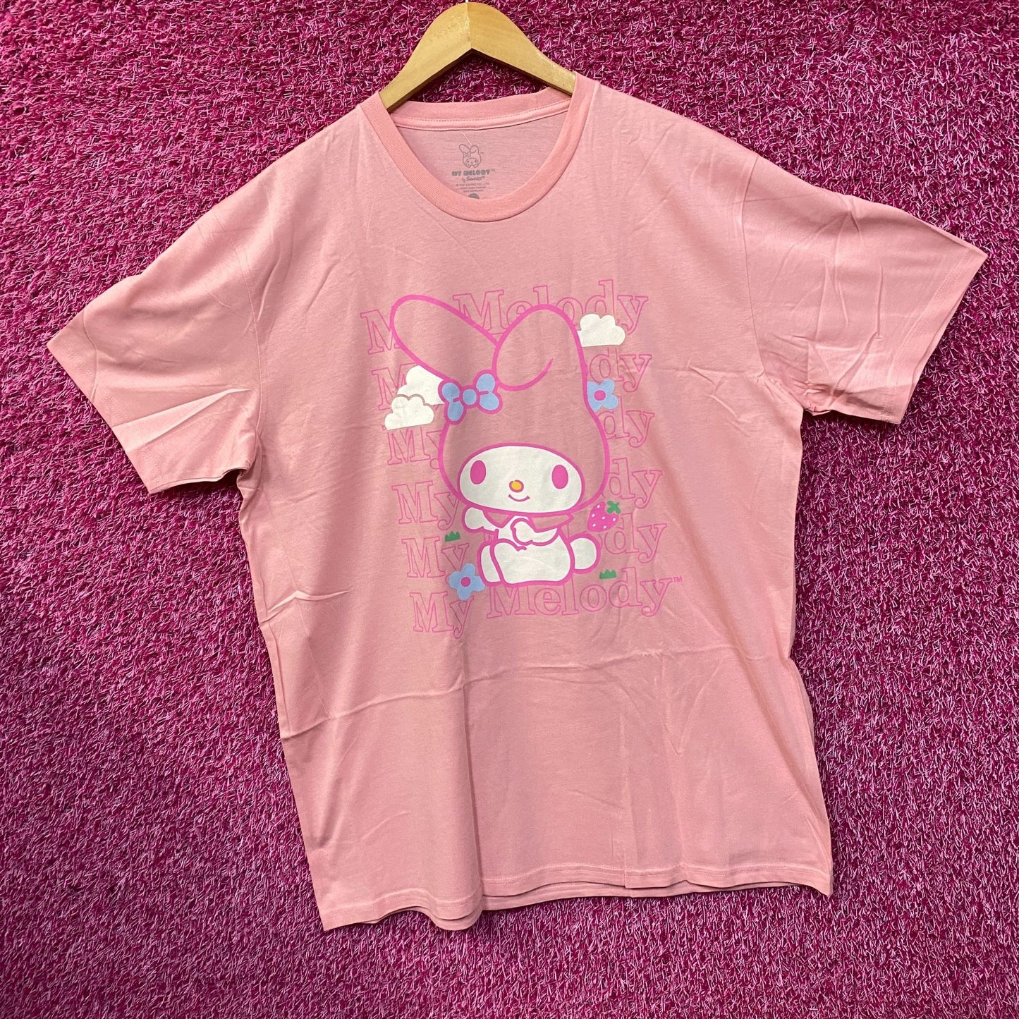Sanrio My Melody Kawaii Strawberry Fields Forever Sanrio Tee Size XL