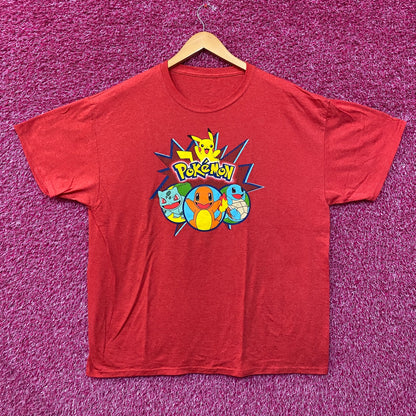 Pokémon Starter Pokemon anime Tshirt size Extra Large