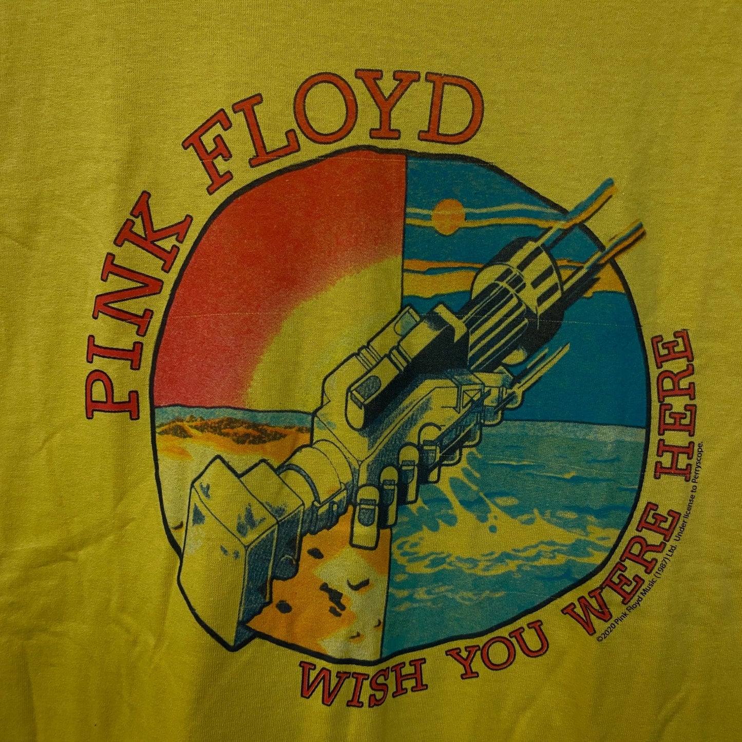 Junk Food Pink Floyd "Wish You Were Here" Graphic T-Shirt Large