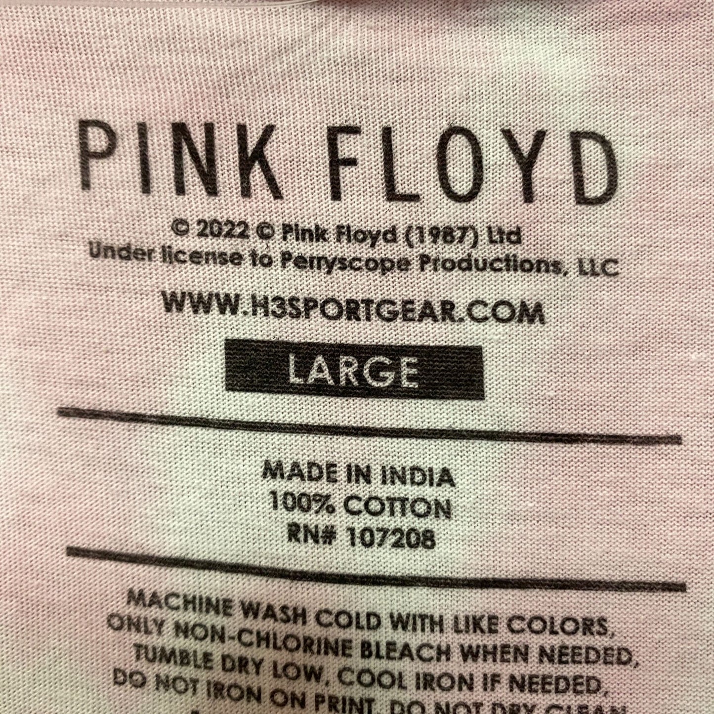 Pink Floyd Dark Side of the Moon Psychedelic Band Tie Dye large