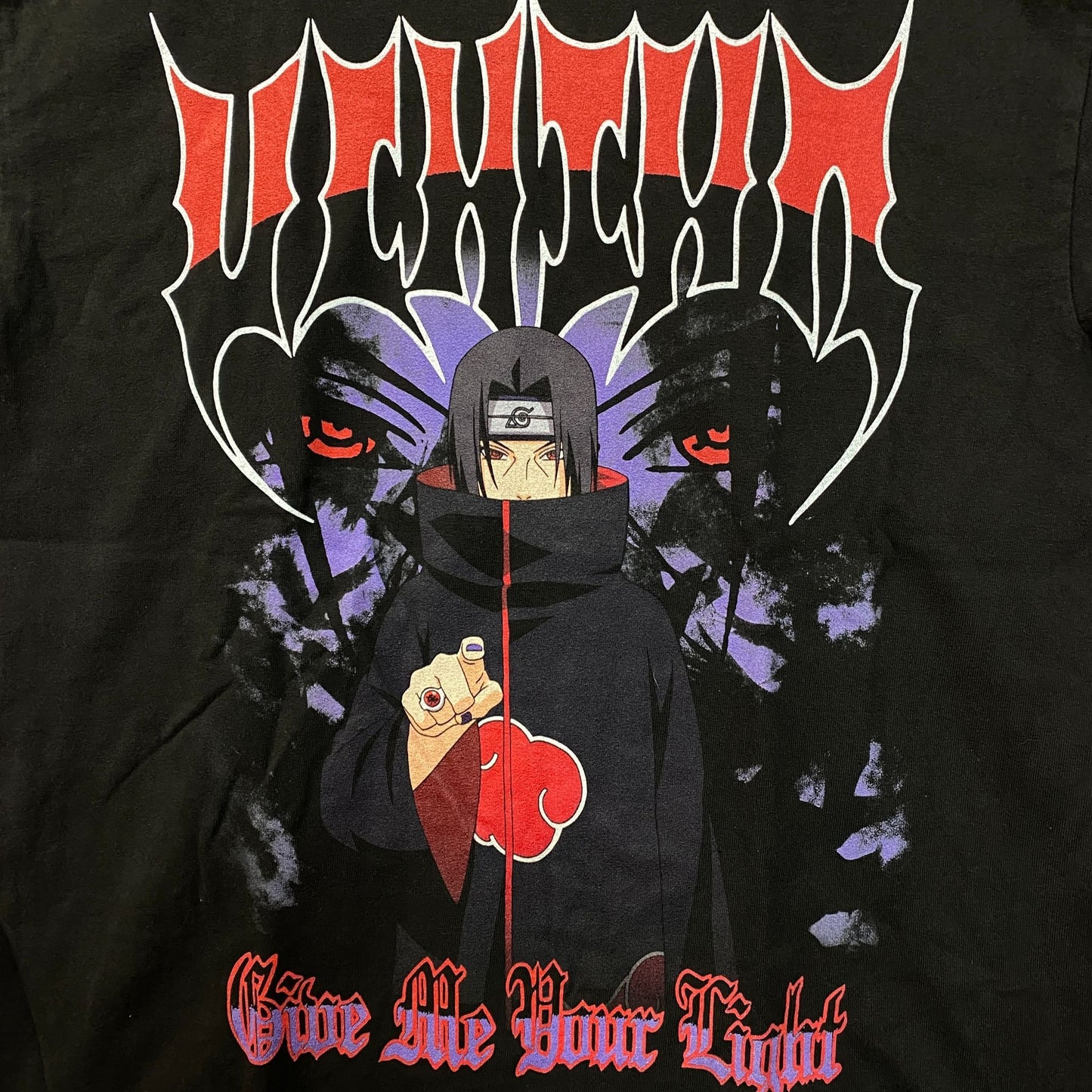 Naruto Shippuden Uchiha Itachi Give Me Your Light T-Shirt Medium