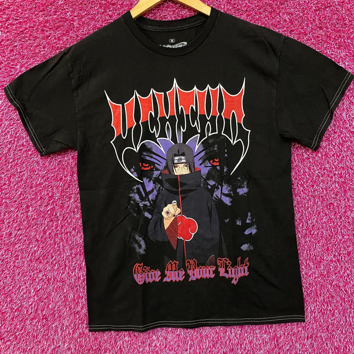 Naruto Shippuden Uchiha Itachi Give Me Your Light T-Shirt Medium