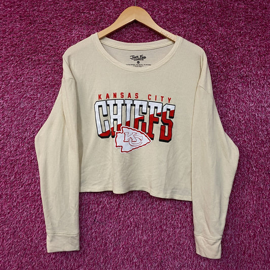 Junk Food Clothing Women's Kansas City Chiefs Slant Crop Thermal XL