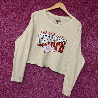 Junk Food Clothing Women's Kansas City Chiefs Slant Crop Thermal XL