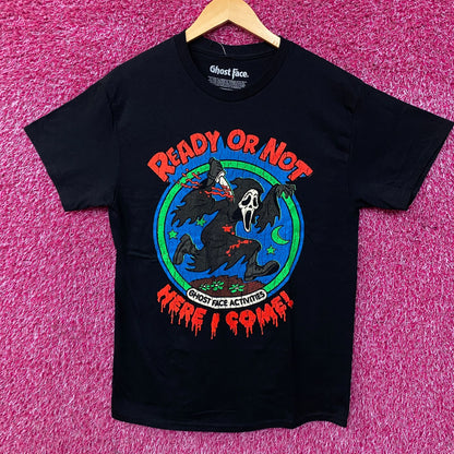Ghost Face Ready or Not Here I Come! Horror Tshirt size Medium