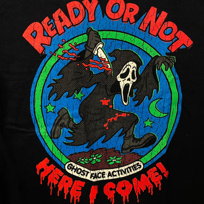 Ghost Face Ready or Not Here I Come! Horror Tshirt size Medium