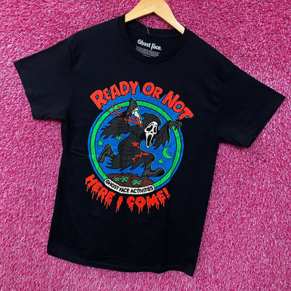Ghost Face Ready or Not Here I Come! Horror Tshirt size Medium