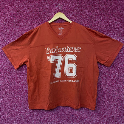 Junk Food Budweiser King of Beers 76 Logo Hockey Tee XL