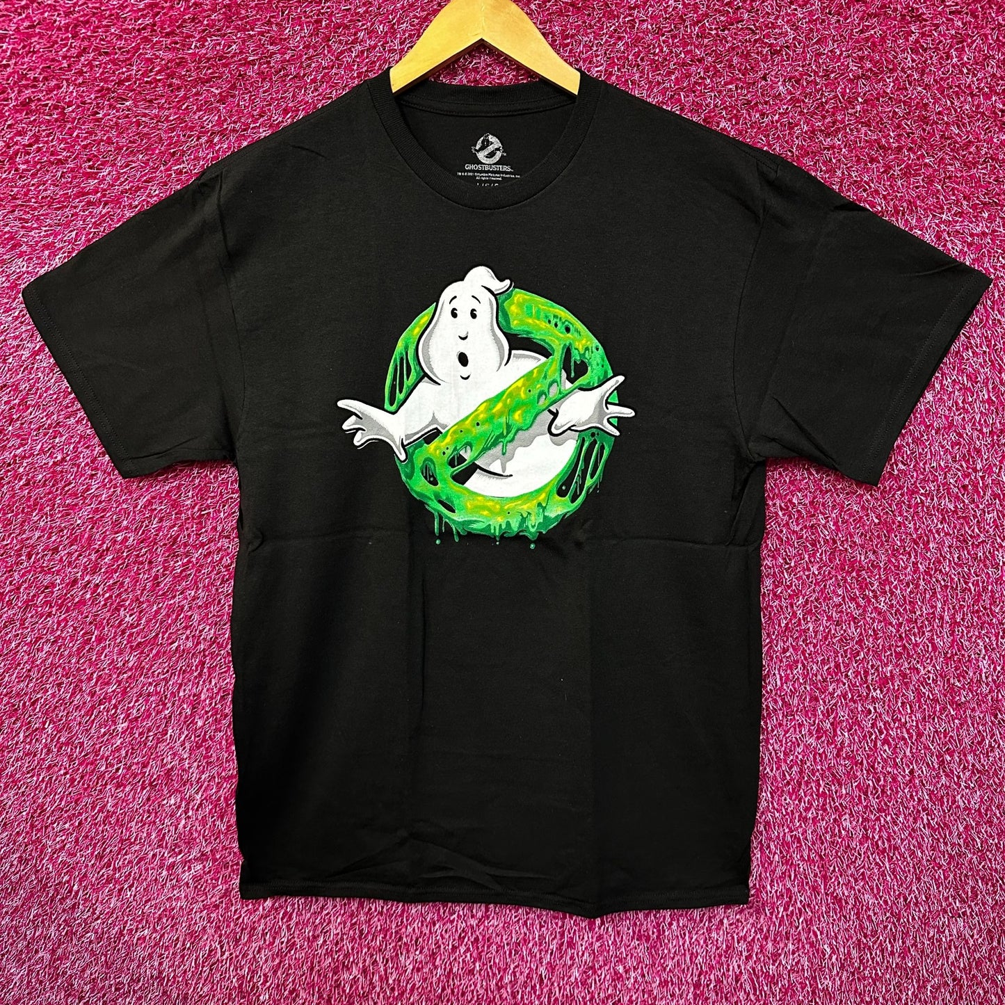 Ghostbusters Slimer Ooze Inspired Movie Ghost Logo Tee L