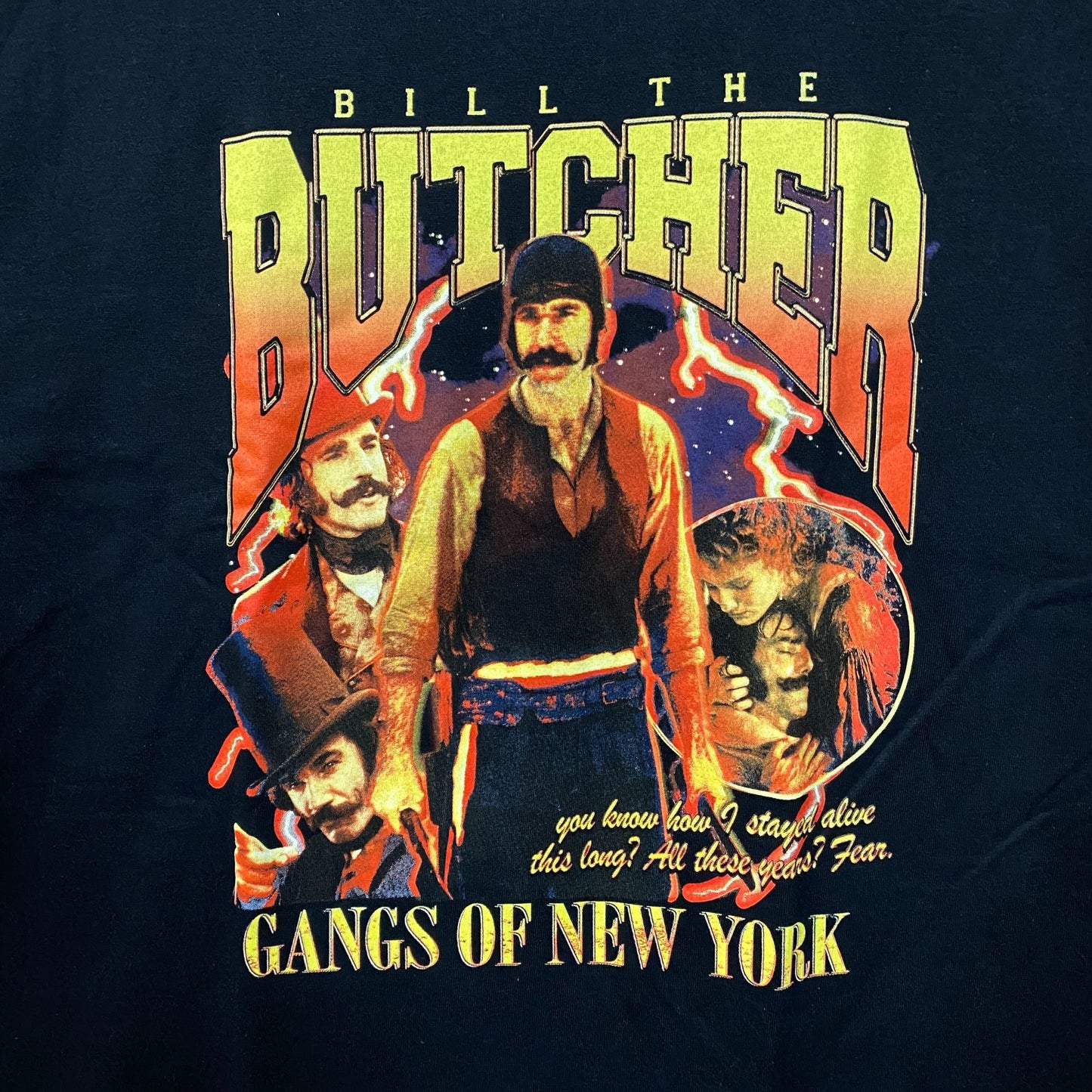 Bill The Butcher Gangs Of New York Portrait Graphic T-Shirt XL