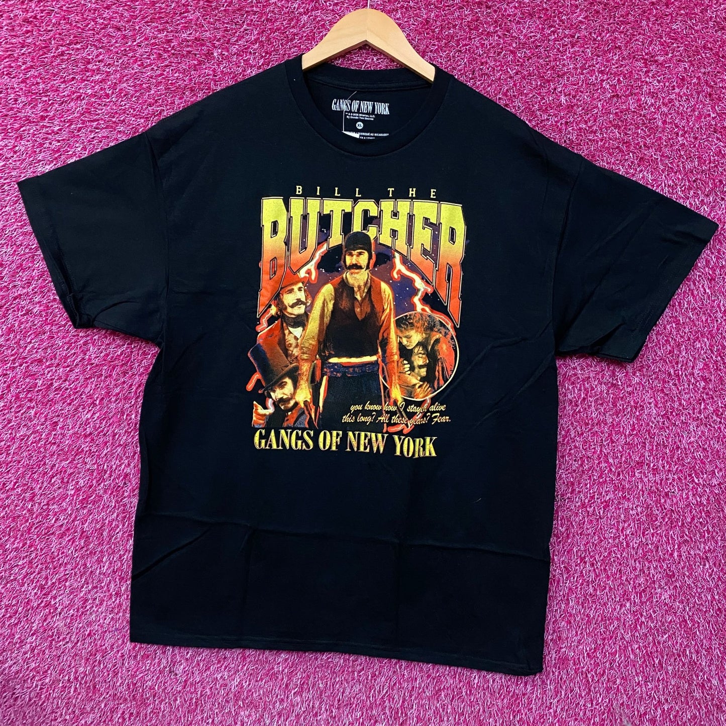 Bill The Butcher Gangs Of New York Portrait Graphic T-Shirt XL