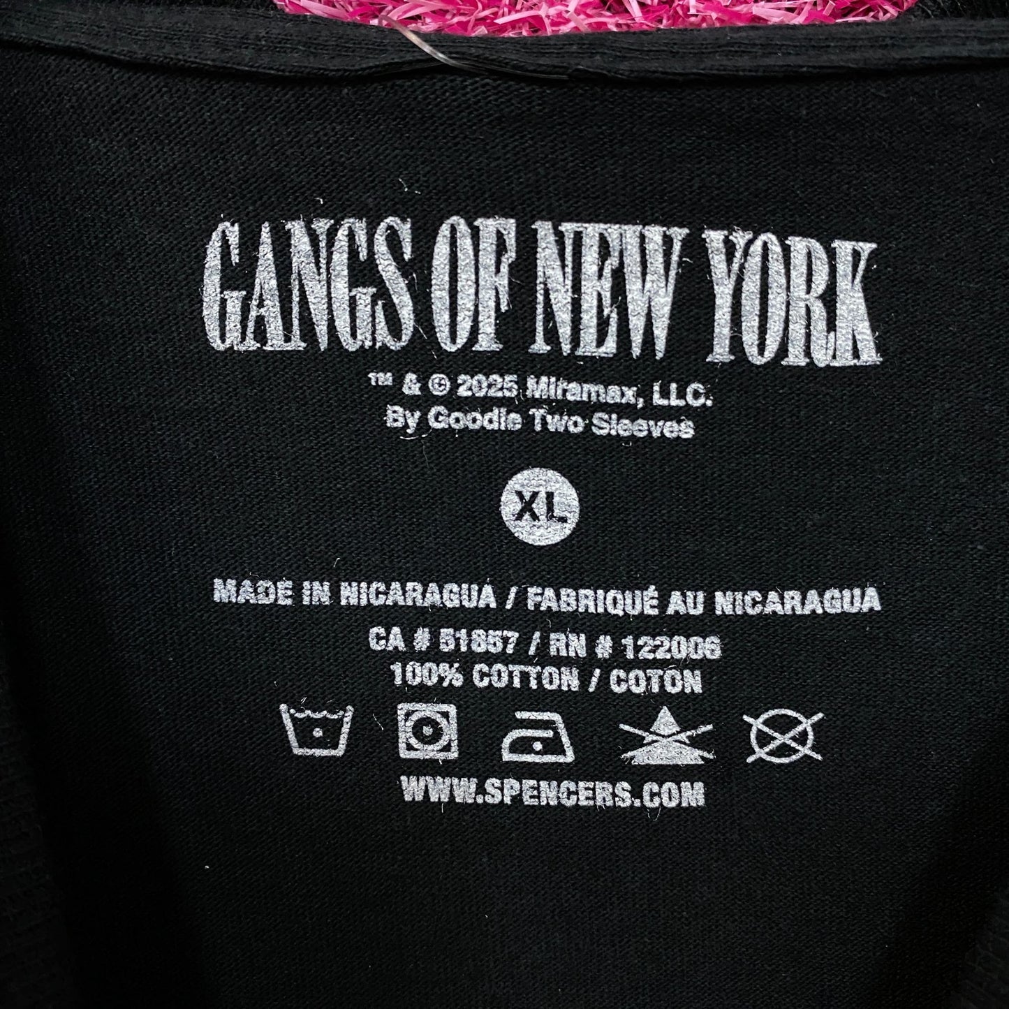 Bill The Butcher Gangs Of New York Portrait Graphic T-Shirt XL