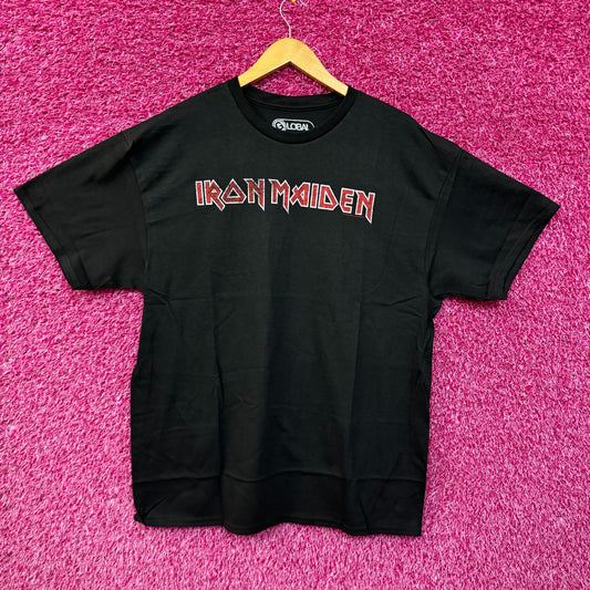 Iron Maiden Spell-Out Logo Heavy Metal Rock Band Tee XL