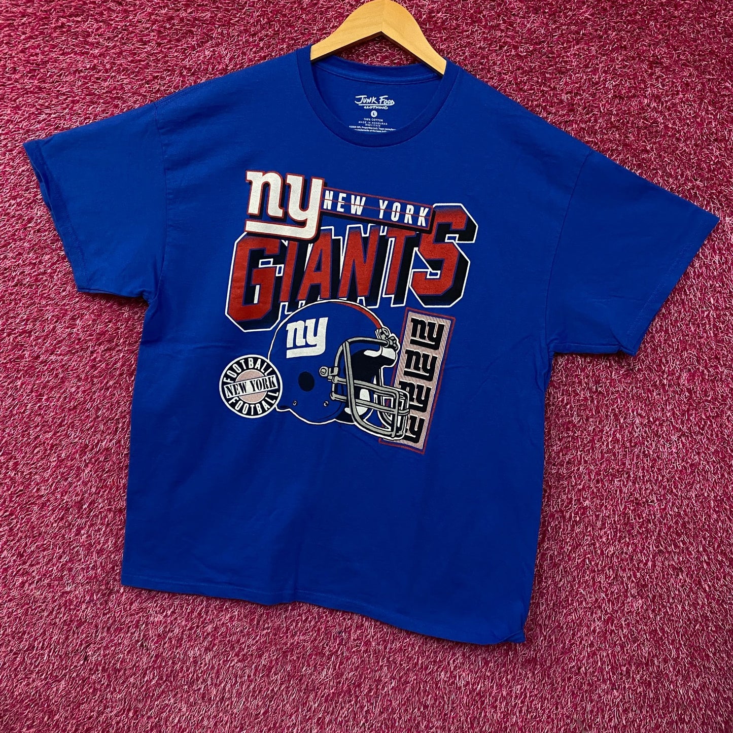 Junk Food Clothing New York Giants Checkdown Flea Market Tee Large