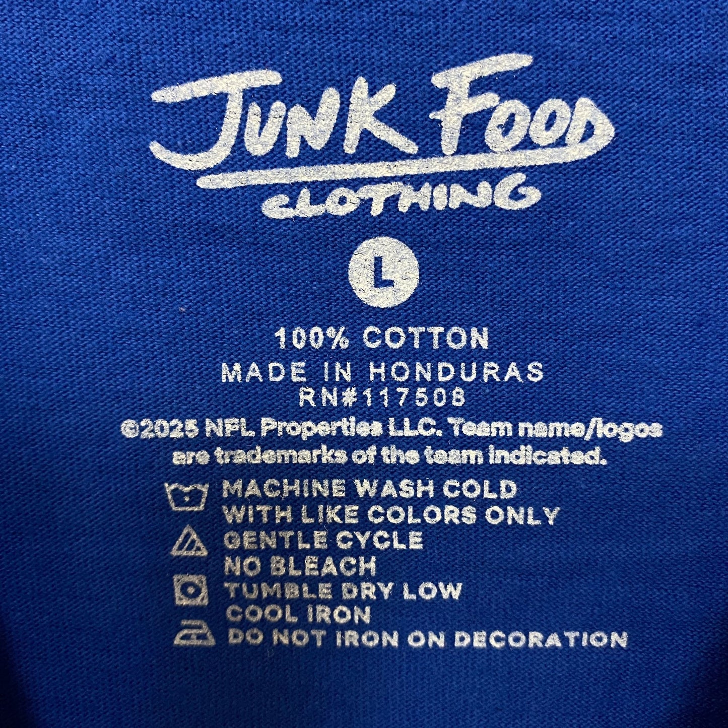 Junk Food Clothing New York Giants Checkdown Flea Market Tee Large