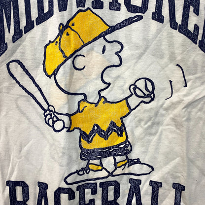 Peanuts Charlie Brown Milwaukee Baseball Retro T-Shirt Medium