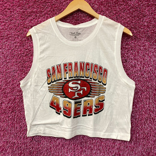 Junk Food Clothing NFL San Francisco 49ers Football Cropped Sleeveless T-Shirt Large