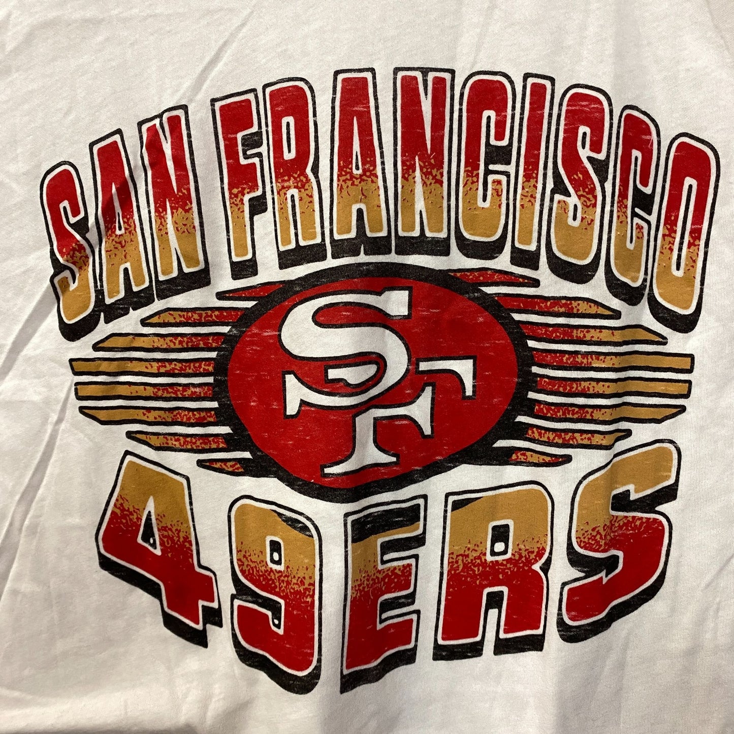 Junk Food Clothing NFL San Francisco 49ers Football Cropped Sleeveless T-Shirt Large