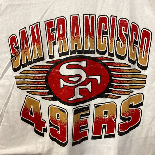 Junk Food Clothing NFL San Francisco 49ers Football Cropped Sleeveless T-Shirt Large